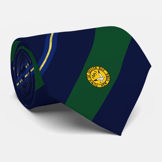 Oyster Bay (New York) Stadtflagge Neck Tie Krawatte (Gerollt)