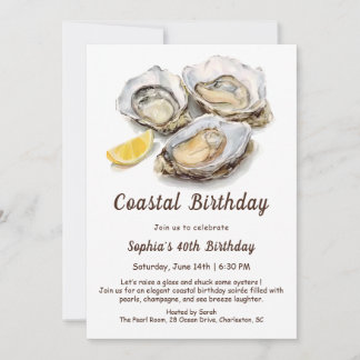 Oyster Birthday Party | Elegante Küste Einladung