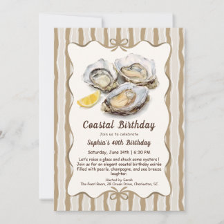 Oyster Birthday Party | Elegante Küste Einladung