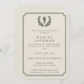 Oyster/Black Asclepius Medical School Abschluss Einladung (Vorne/Hinten)