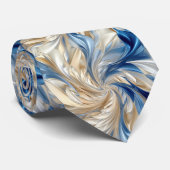 Oyster & Blue Krawatte (Gerollt)