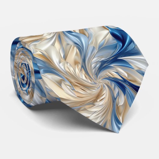 Oyster & Blue Krawatte (Gerollt)