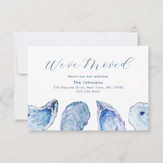Oyster Blue Watercolor Änderung der Adresskarte RSVP Karte