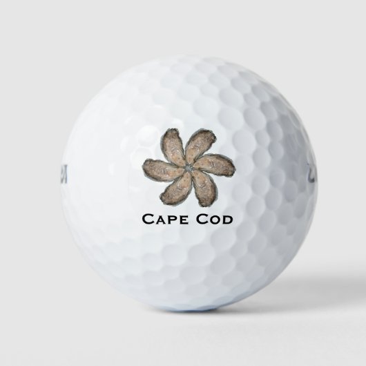 Oyster Blume Golf Ball - Design D (Vorderseite)