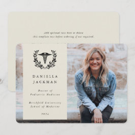 Oyster Caduceus Medical School Abschluss Foto Ankündigung