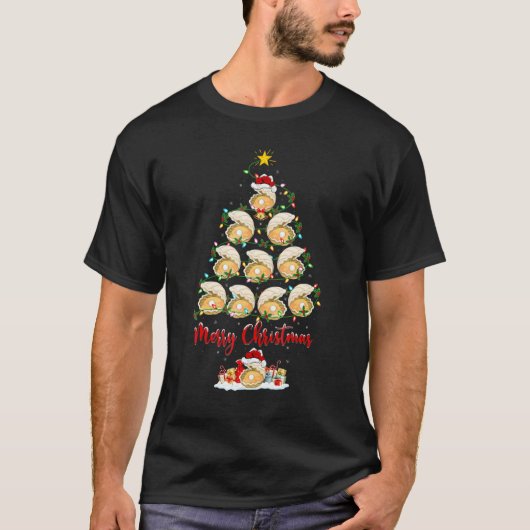 Oyster Christmas Tree Lights Santa Oyster Xmas T-Shirt (Vorderseite)