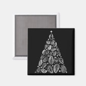 Oyster Christmas Tree Seafood Shellfish Holiday Be Magnet (Vorderseite/Rückseite)