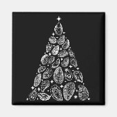 Oyster Christmas Tree Seafood Shellfish Holiday Be Magnet (Vorne)