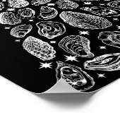 Oyster Christmas Tree Seafood Shellfish Holiday Be Poster (Ecke)