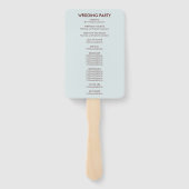 Oyster Coastal Seaside Wedding Program Fächer (Rückseite)