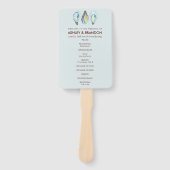 Oyster Coastal Seaside Wedding Program Fächer (Vorderseite)