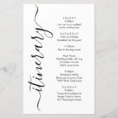Oyster Coastal Wedding Welcome Letter & Itinerary (Rückseite)