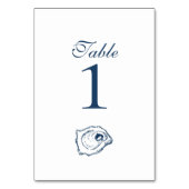 Oyster Collection-Tischnummern Tischnummer (Rückseite)