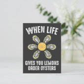 Oyster Eating - Sea Food Gourmet Postkarte (Stehend Vorderseite)