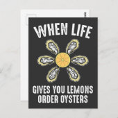 Oyster Eating - Sea Food Gourmet Postkarte (Vorne/Hinten)