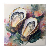 Oyster Floral Art Fliese (Vorderseite)
