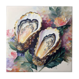 Oyster Floral Art Fliese