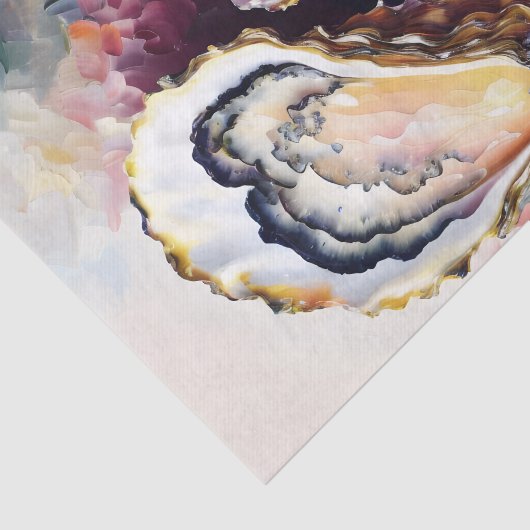Oyster Floral Art Seidenpapier (Ausschnitt)