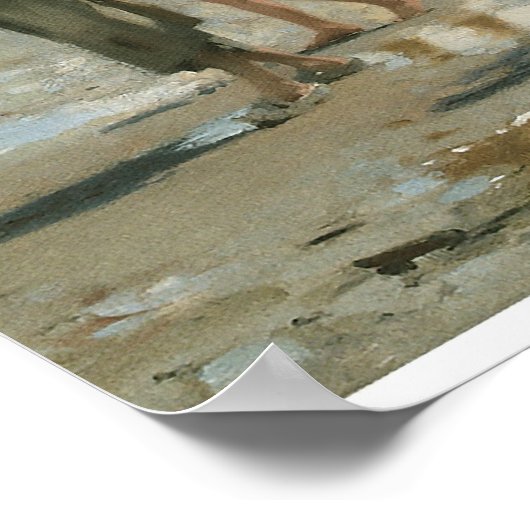 Oyster Gatherers at Cancale, John Singer Sargent Poster (Ecke)