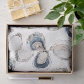 Oyster-Halbwertszettel der Muschel Seidenpapier (Geschenk)