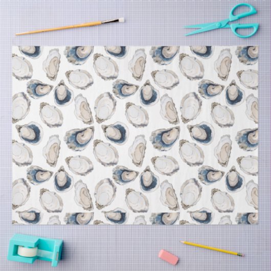 Oyster-Halbwertszettel der Muschel Seidenpapier (Basteln)