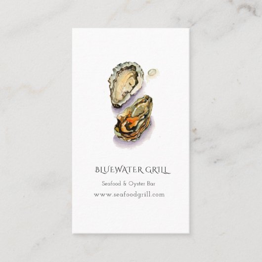 Oyster Koch, Visitenkarte des Restaurants (Vorderseite)