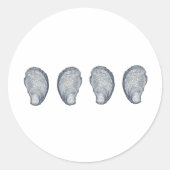 Oyster-Logo Runder Aufkleber (Vorderseite)