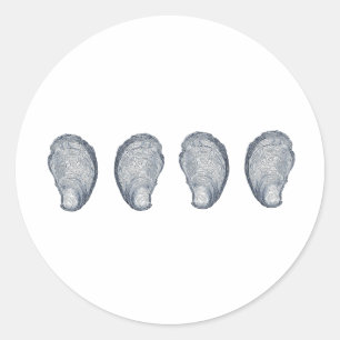Oyster-Logo Runder Aufkleber