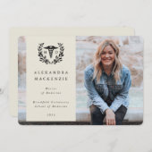 Oyster MD Doctor Caduceus+ Laurel Abschluss Foto Ankündigung (Vorne/Hinten)