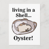 Oyster Muschel Funny Postkarte (Vorderseite)