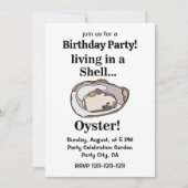 Oyster Muschel Funny Summer Birthday Party Einladung (Vorderseite)