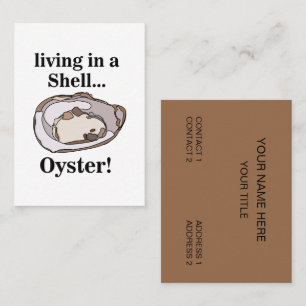 Oyster Muschel Funny Visitenkarte