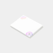 Oyster-Muschel mit Perle auf Weiß Post-it Klebezettel (angewinkelt)