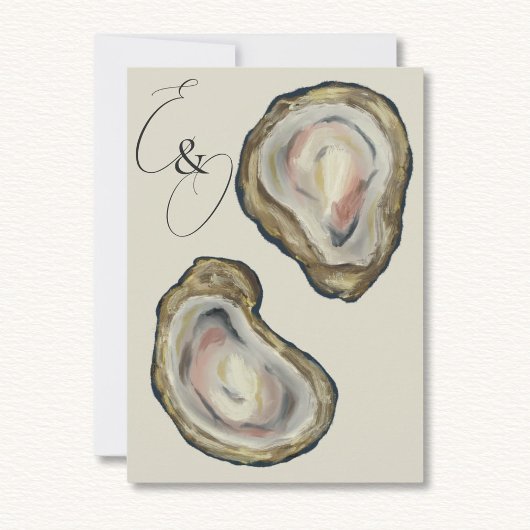 Oyster-Muscheln, die das Datum speichern Save The Date