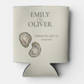 Oyster-Muscheln Hochzeit Dosenkühler (Vorderseite)