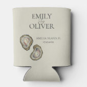 Oyster-Muscheln Hochzeit Dosenkühler (Rückseite)