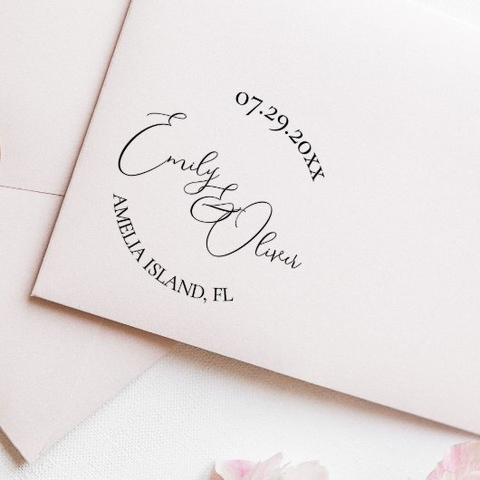 Oyster-Muscheln Hochzeit Gummistempel