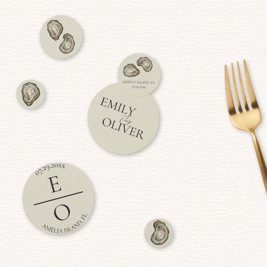 Oyster-Muscheln Hochzeit Konfetti