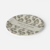 Oyster-Muscheln Hochzeit Pappteller (Schrägansicht)