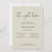 Oyster Muscheln Hochzeit Probe Einladung (Vorderseite)