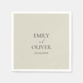 Oyster-Muscheln Hochzeit Serviette (Vorderseite)