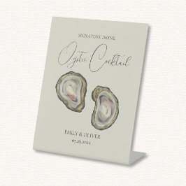 Oyster-Muscheln Hochzeit Sockelschild
