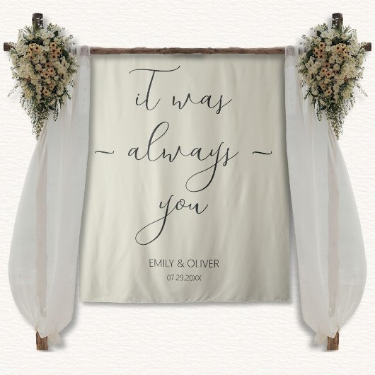 Oyster-Muscheln Hochzeitsbannerband Wandteppich