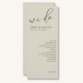 Oyster-Muscheln-Hochzeitsprogramm