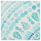 OYSTER O'CLOCK Aqua Küste Mandala Stoff (Nahaufnahme)