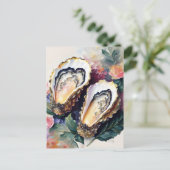 Oyster Oil Painting Botanical Art Postkarte (Stehend Vorderseite)