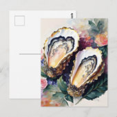 Oyster Oil Painting Botanical Art Postkarte (Vorne/Hinten)