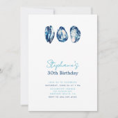 Oyster Party Nautical Beach Ocean 30. Geburtstag Einladung (Vorderseite)