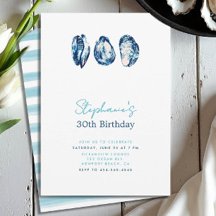 Oyster Party Nautical Beach Ocean 30. Geburtstag Einladung