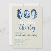 Oyster Party Nautical Ocean Beach 30. Geburtstag Einladung (Vorderseite)